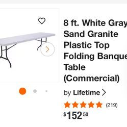 Lifetime 8-Foot Tables – New 