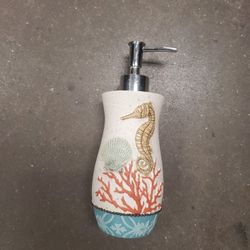 Hand Soap Bottle.  Ocean Stule Coral