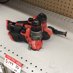Milwaukee 3Pc Combo Kit With 3 Batteries And Charger!
