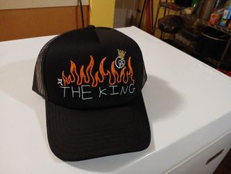 Men's The King 🤴 Trucker Hat Snapback Black Brand New 