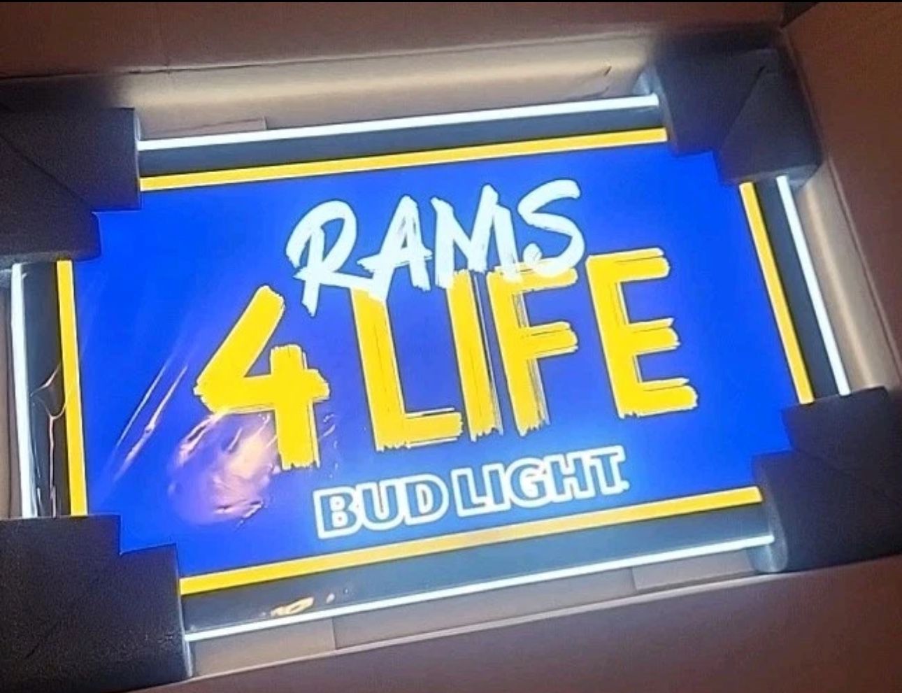 Led Rams Budlight Sign