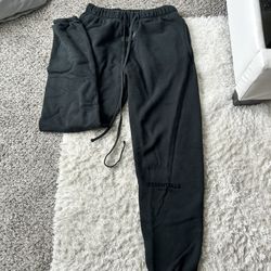 essentials black sweat pants 