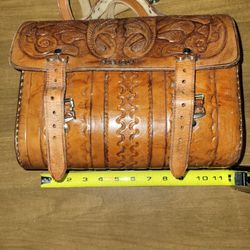 VINTAGE LEATHER TOOLED BAG SAYS GABRIELA CONVERTIBLE BACKPACK 