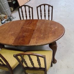 Antique Table With Leaf.