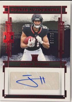 2025 Panini Impeccable • Jayden Higgins • Rookie Autographs Red • 07/75