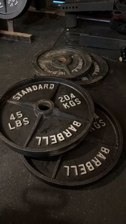 Standard Barbell Deepdish Cast Iron Olympic Weight Plates