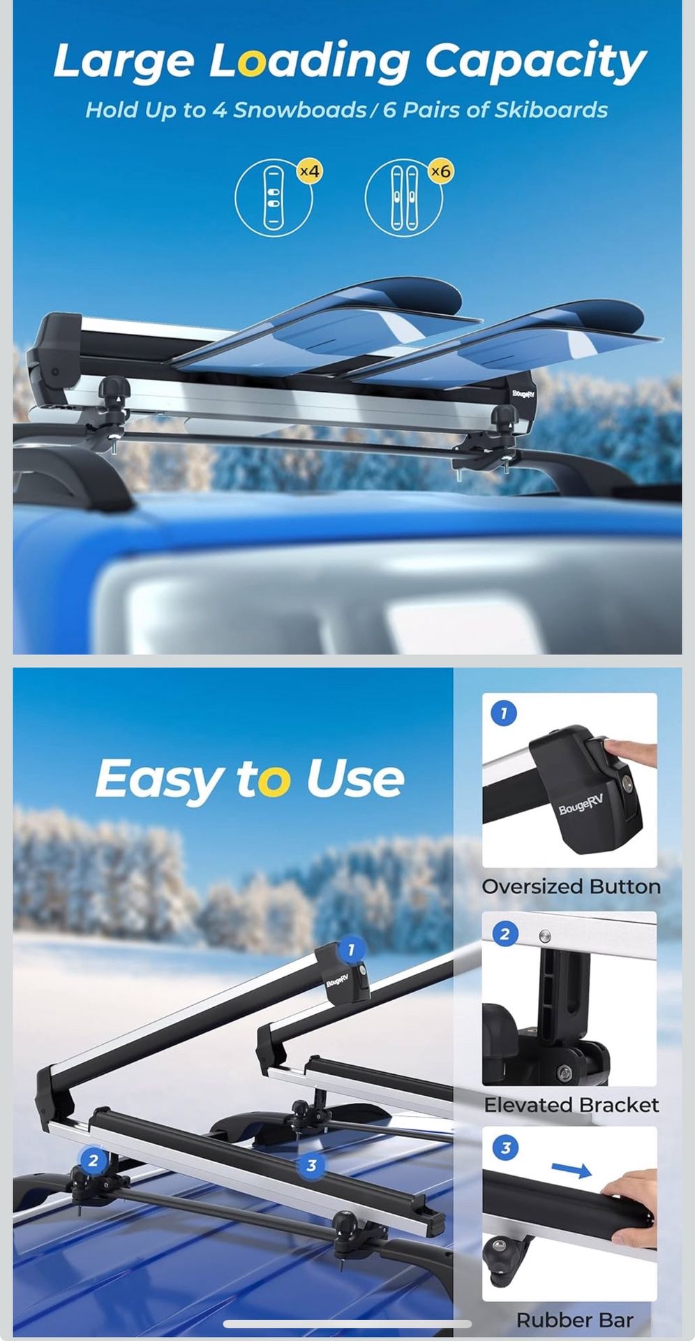Bouge RV Ski/Snowboard Rack 2.0