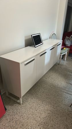 Modern White Sideboard Storage Cabinet / Buffet Console
