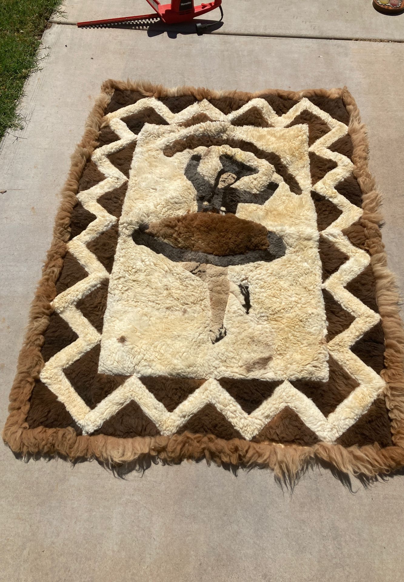 Peruvian llama rug