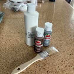 Acrylic paint And Brush