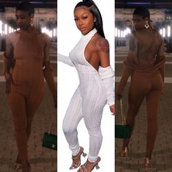 Knitty Gritty Sweater Jumpsuit & Shawl Set.