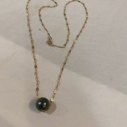 30” GOLD TAHITIAN PEARL NECKLACE