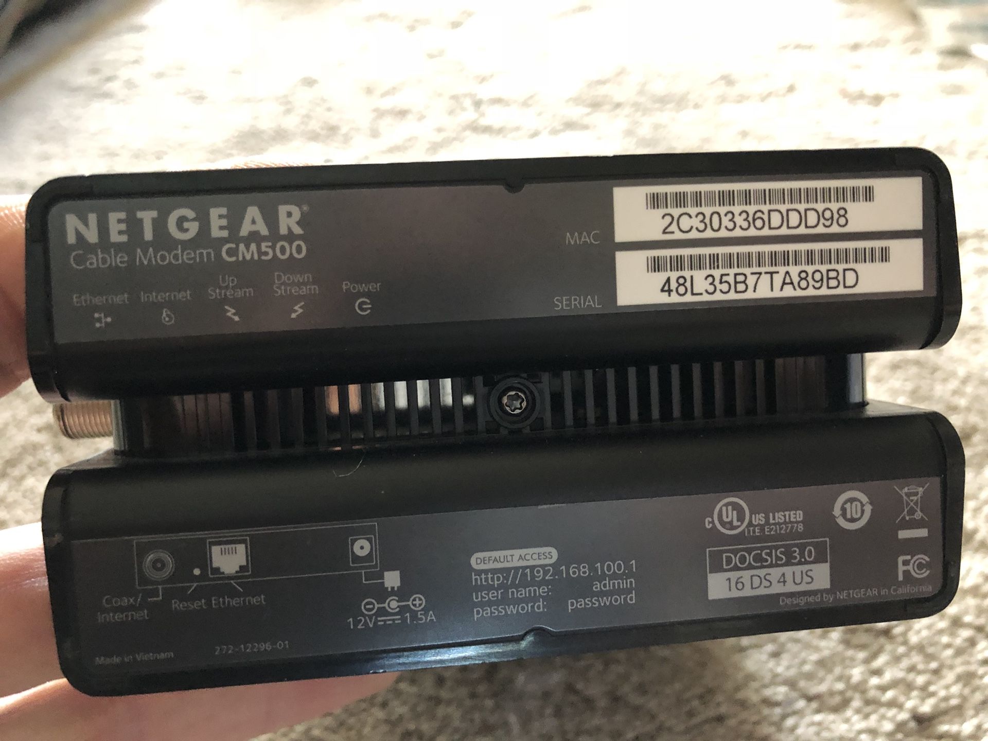 Netgear Cm500 Cable Modem For Sale In Washington Dc Offerup Netgear Cm500 Cable Modem For Sale In Washington Dc Offerup