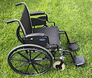 Adult Wheelchair with Footrests - Extra Wide Seat