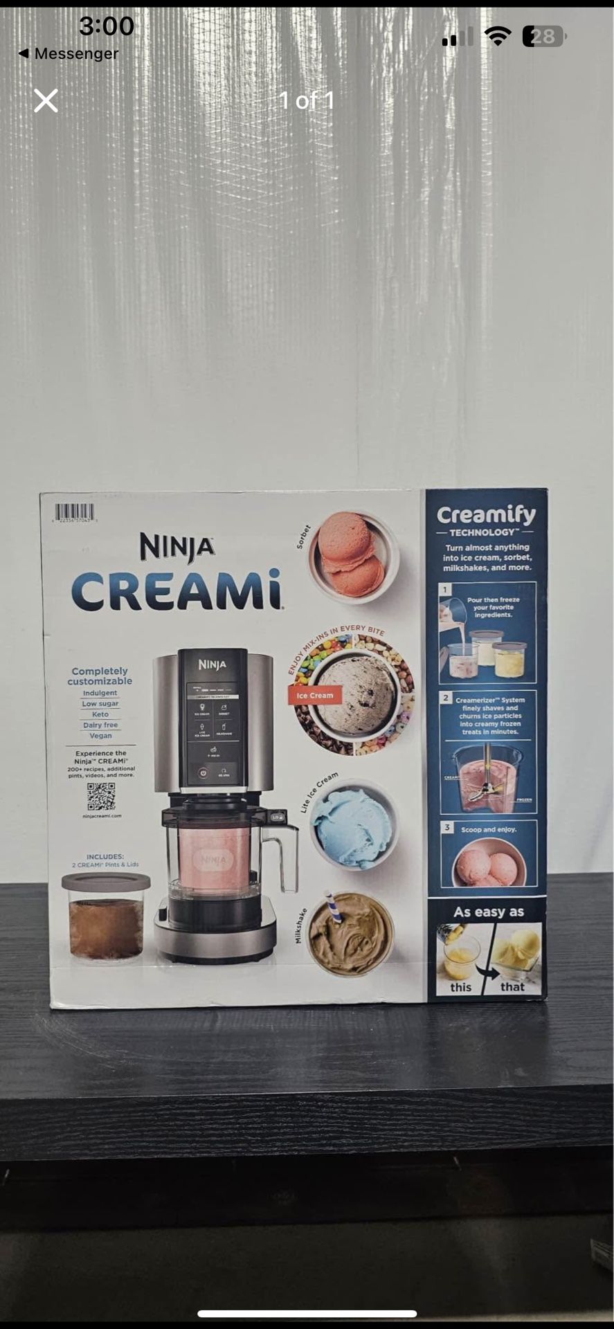 Ninja NC300EU Creami ice cream Machine 800w