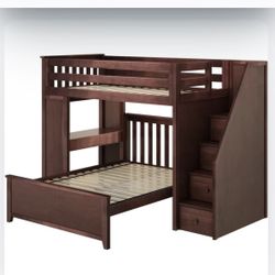 Loft Bunk Bed with Staircase