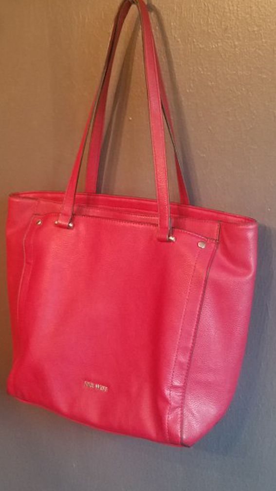 Beautiful Nine West Red Leather Shoulder Bag