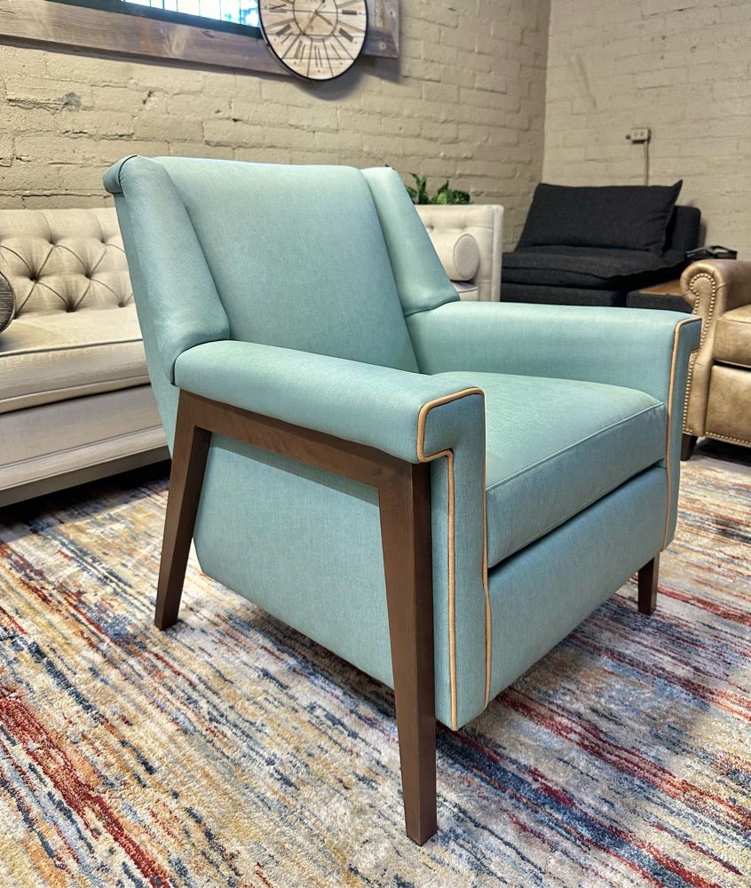 Modern Blue Armchair (Delivery Available)