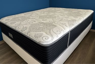 New queen mattress and box spring 2 pc bed frame is not included
