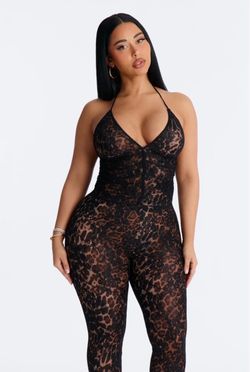 Laced Leopard Capri Set