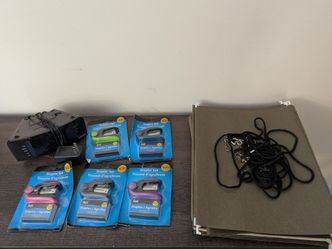 Alarm Clock & Small Lot of Office Supplies (Staplers, Lanyards, etc..