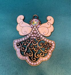 Beautiful Pier One enamel/stone angel