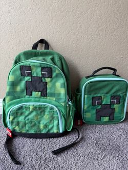 Pottery Barn Minecraft Creeper Backpack & Lunch Bag