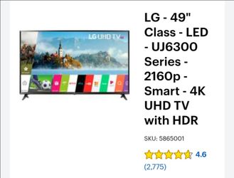 LG - 49" Class - LED - UJ6300 Series - 2160p - Smart - 4K UHD TV with HDR