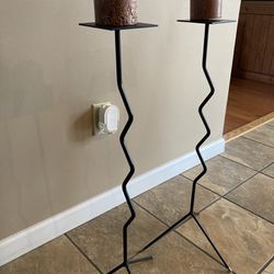 Candle Stands With New Candles 