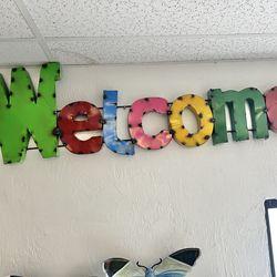 Recycled made in Mexico large 3-5 metal sign