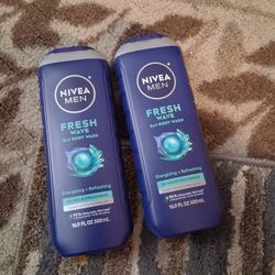 Men's Nivea 3in1 Body Wash.  16oz 2 For $9