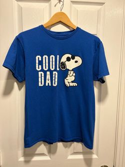 Peanuts Snoopy Cool Dad Blue Graphic T-Shirt men’s size Medium