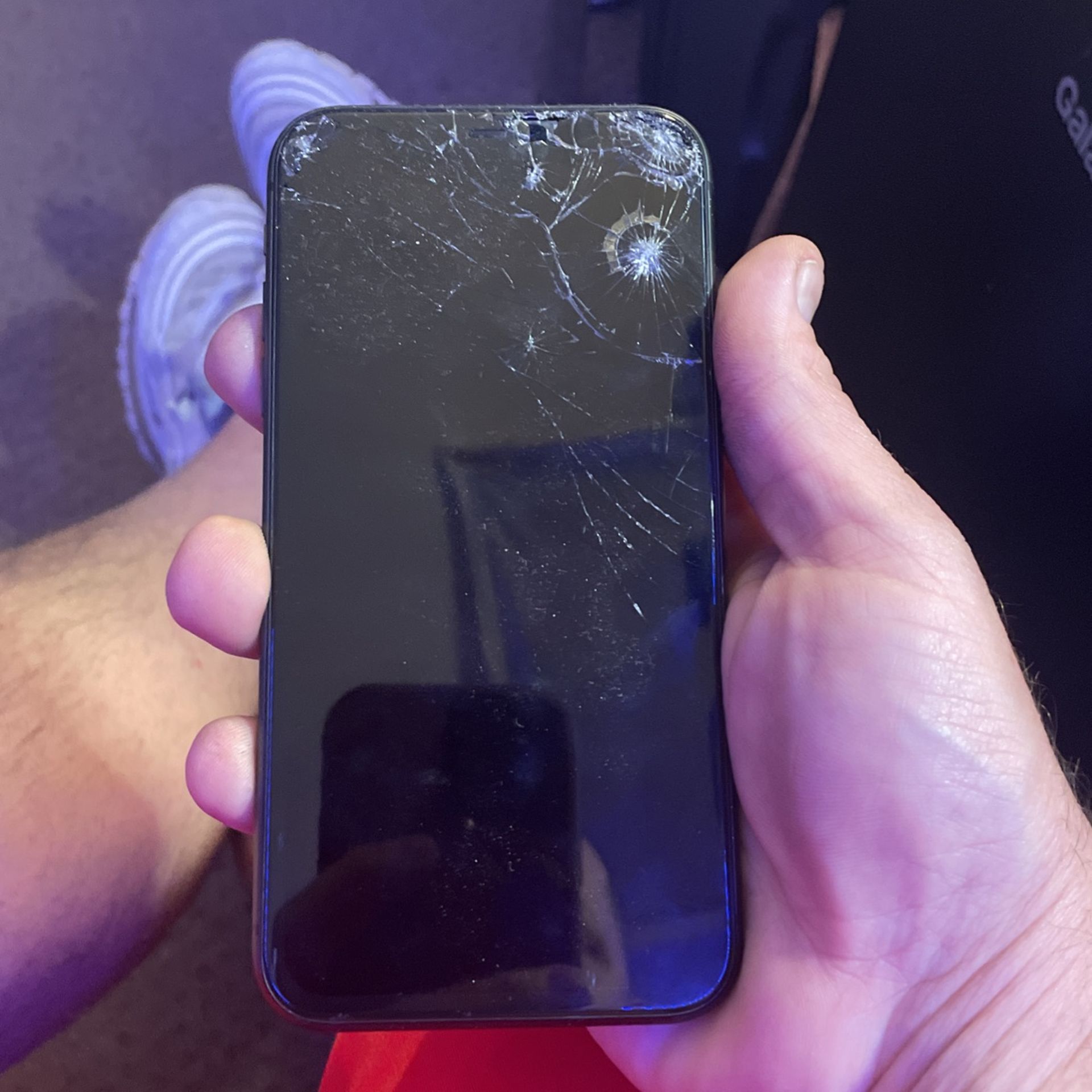 iPhone 11 Cracked Screen In The Front Back Of Phones Fine I Believe It’s Unlocked If Not It’s For At&T