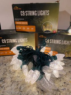 C9 string lights, Christmas lights, Halloween lights, Luces de Navidad