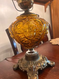 Fenton glass lamp