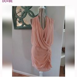 Do+Be  Womens Draped Chiffon Cocktail / Party Dress  Size 