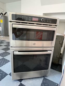 GE Stainless Steel Microwave Wall Oven Combo