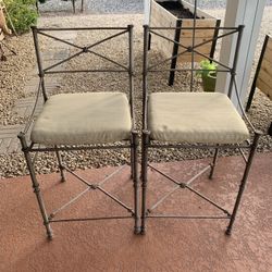 Metal Bar Chairs With Pads