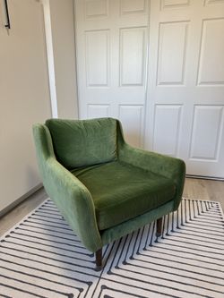 Article Matrix 30.5" Velvet Lounge Chair - Green