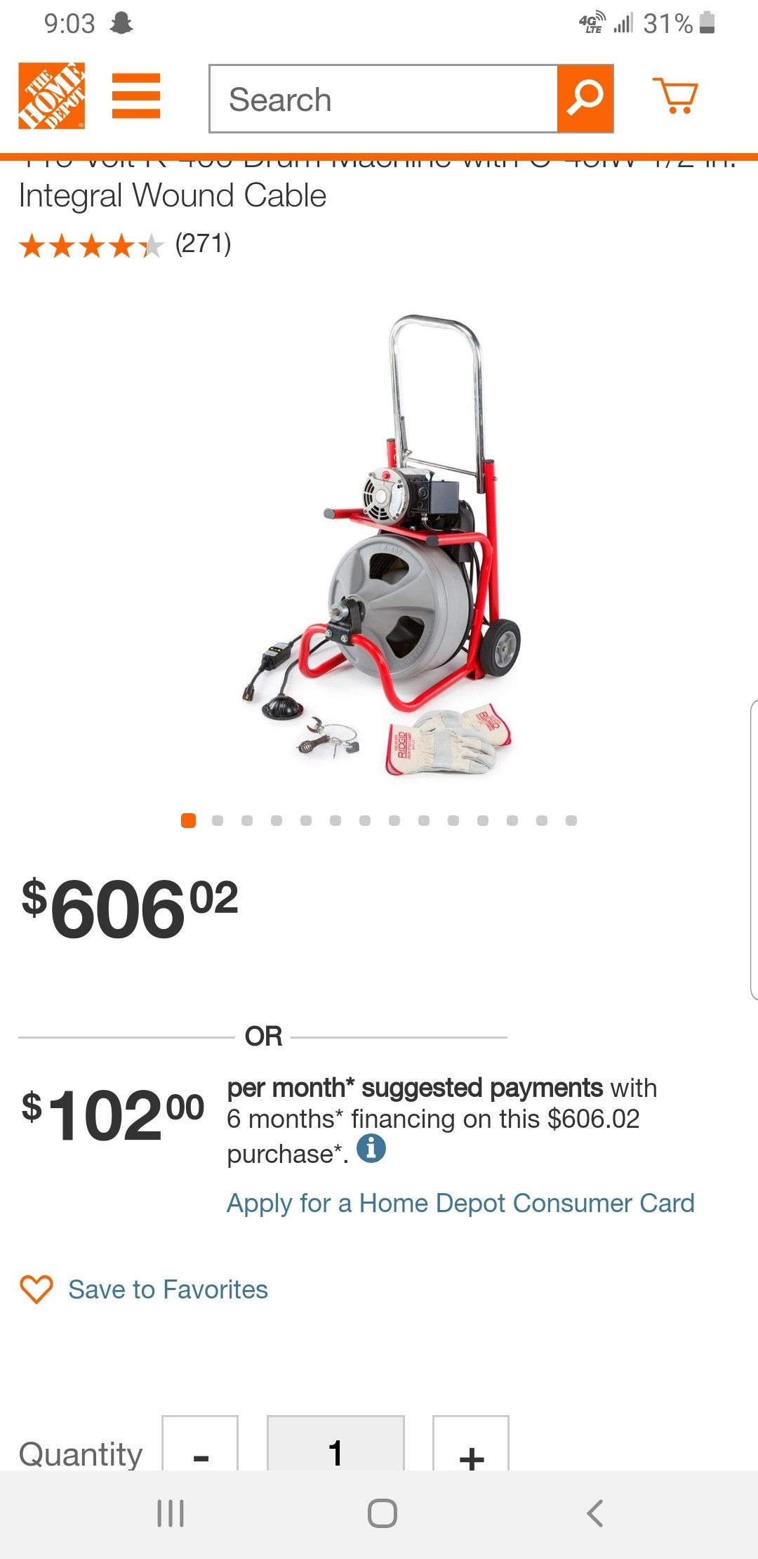 Ridgid K400 Snake drain cleaner