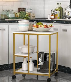 SogesHome Gold Bar Cart Kitchen/Shelves