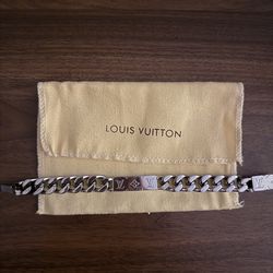 Louis vuitton monogram cuban link bracelet