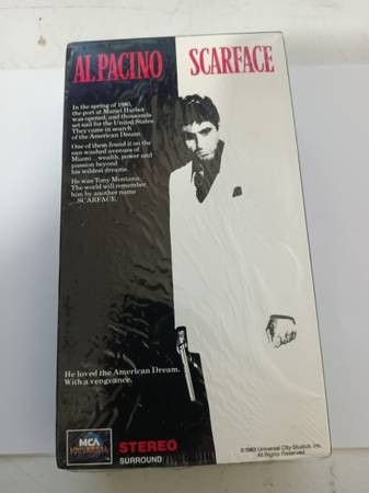 Scarface (1983) Crime/Drama (2 vhs set) new-sealed