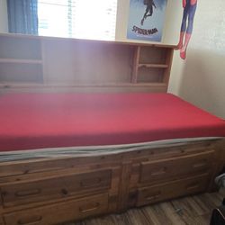 Twin Bed With Storage And Dresser 