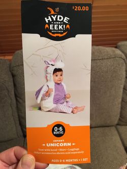 Unicorn costume- 0-6 months!