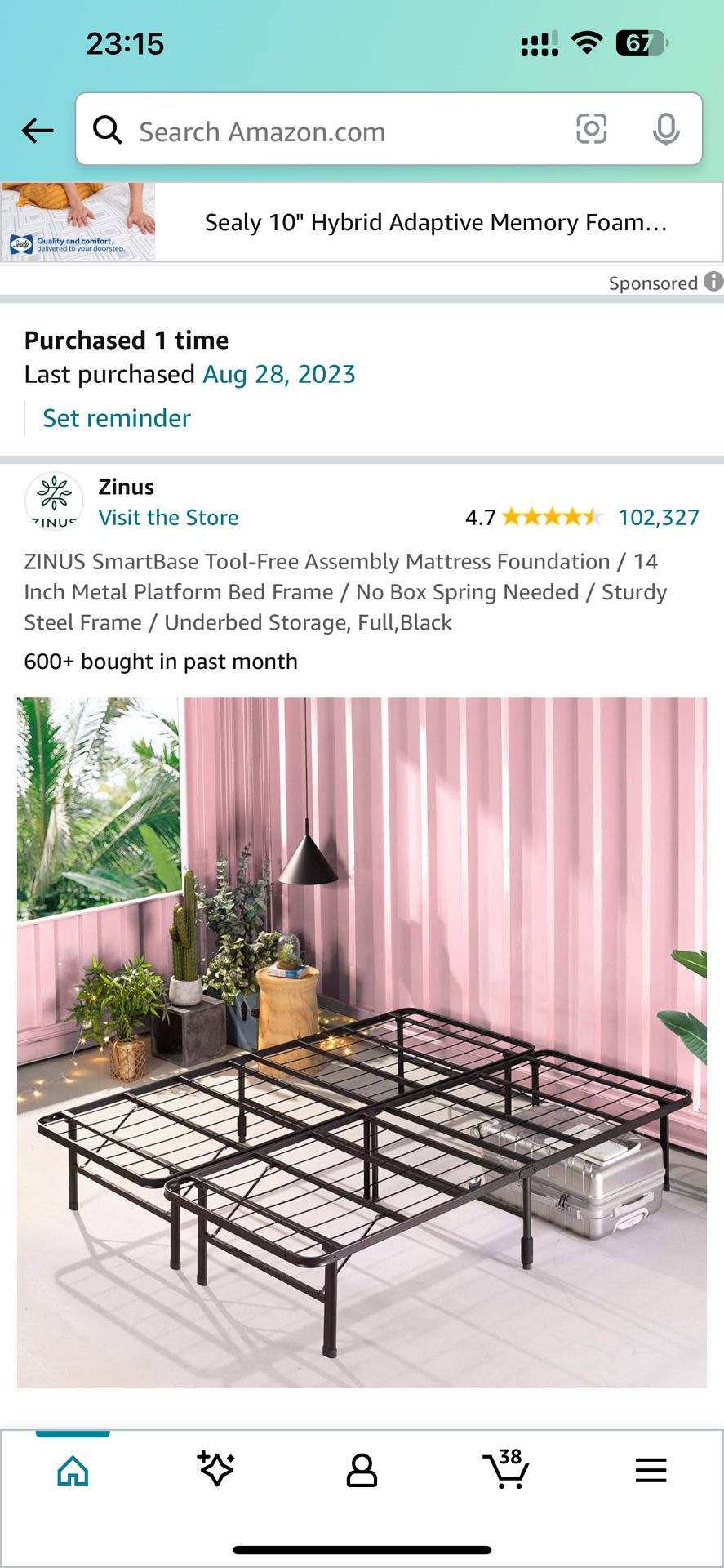 free twin size bed frame and mattress