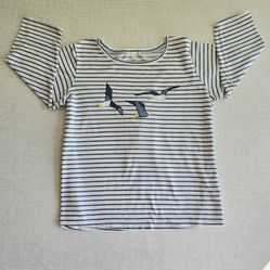 CACTUS+PEARL, Womens Pullover 3/4 Sleeves Striped Blouse