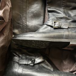 Cole Haan Black Leather Equestrian Boots 9 Reduced 