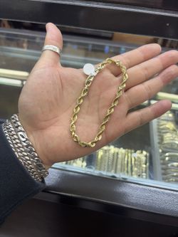10k Solid Rope Bracelet 🎅 Compro ORO 👇 Precio