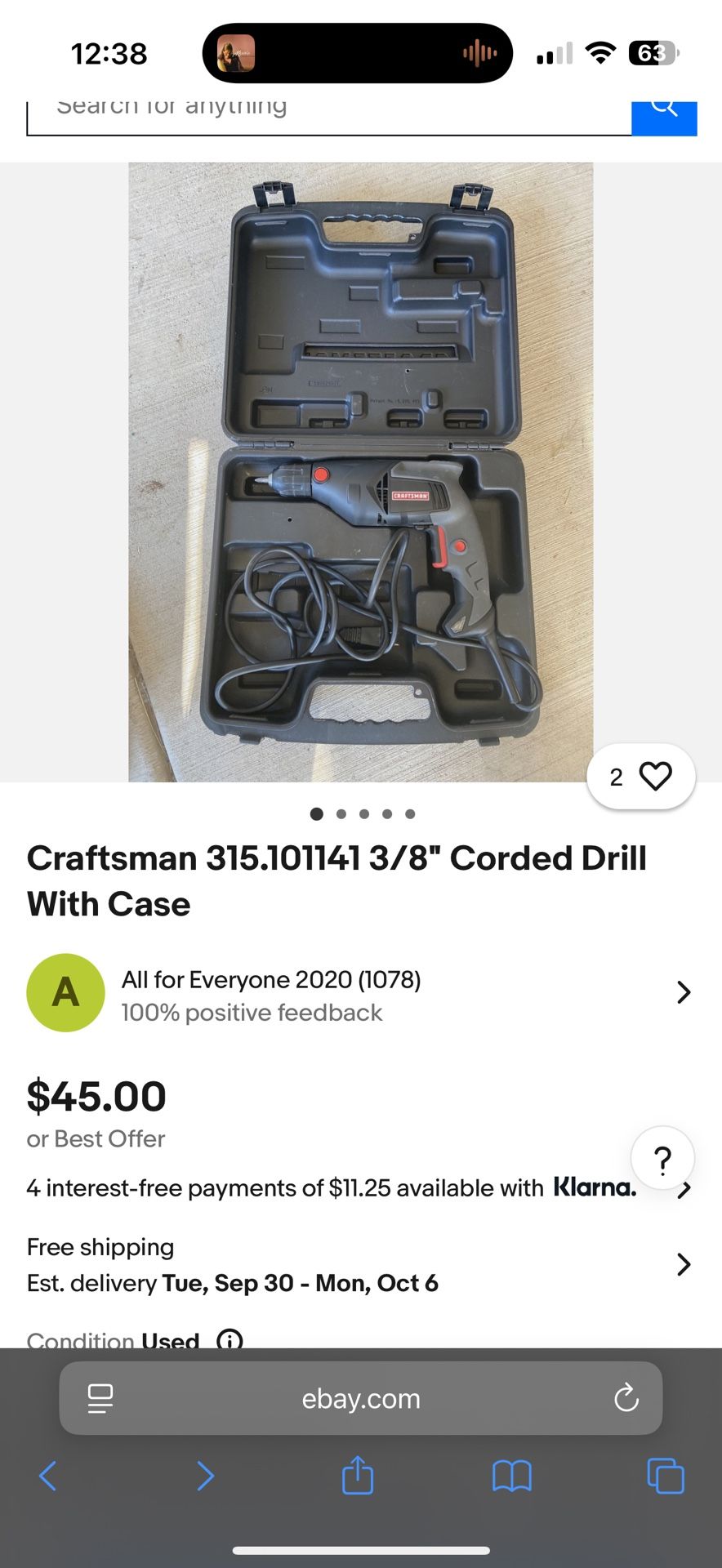 Craftsman Power Drill